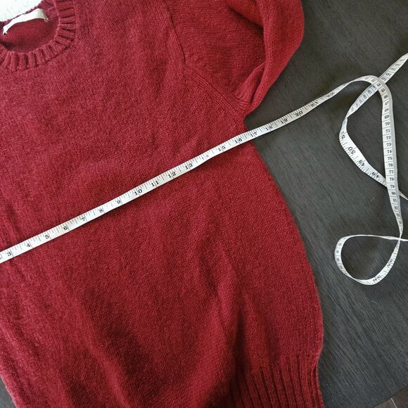 Vtg Braemar 100% Scottish New Wool Sweater Red Crewneck Womans M (38) - Picture 3 of 8